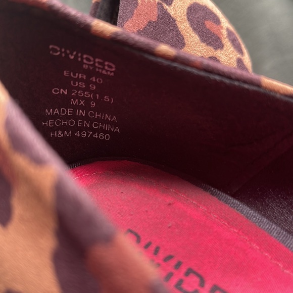 Platform Leopard Heels H&M Divided Size 9 - Picture 3 of 5